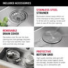 33” Workstation Kitchen Sink Drop-In Top Mount 16 Gauge Stainless Steel Single Bowl with WorkFlow™ Ledge and Accessories